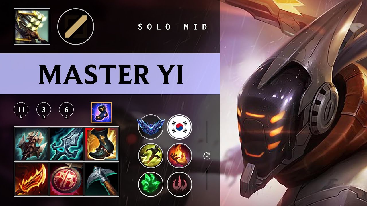 Master Yi Mid vs Akali - KR Diamond Patch 26.01