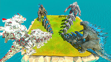 What If Growing Godzilla 2014 VS KIRYU VS Godzilla 2021 VS Mechagodzila 2021 Size Comparison - ARBS