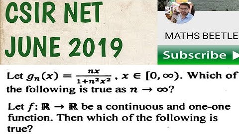 CSIR NET JUNE 2019 || Real analysis