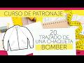 Trazado del patrón de una chaqueta bomber