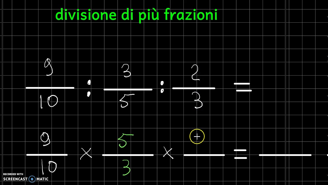 divisione in sequenza di frazioni - YouTube