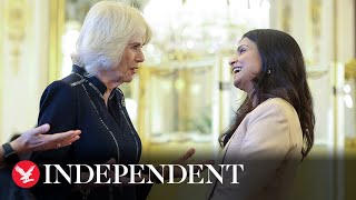 Queen Camilla chats to Rishi Sunak's wife at Buckingham Palace reception 1