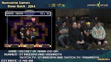 Secret of Mana :: SPEED RUN (Co-op) SNES by StingerPA & Yagamoth #AGDQ 2014