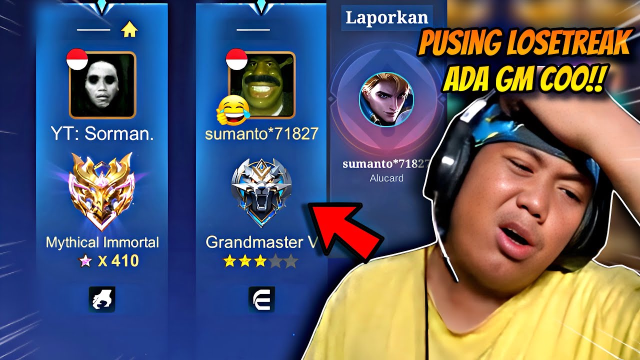 PRANK SORMAN PAKE AKUN KECIL! LAGI LOSESTREAK MALAH ADA ALUCARD GM?! 🤣 | MLBB