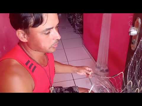 Aprenda comigo . Novo jeito de fazer tarrafa com pano de rede malhadeira (MALHA 8) Aprenda comigo . Novo jeito de fazer tarrafa com pano de rede malhadeira (MALHA 8)