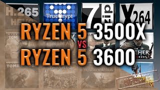 Ryzen 5 3500x Vs 3600 Benchmarks 15 Tests Youtube