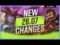 ALL NEW CHANGES for PATCH 26.07 - League of Legends