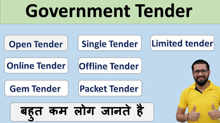 What is Government tender | Types of tender | How to fill Tender online and offline | Gem Tender