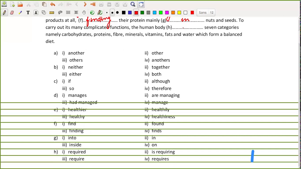 Class Ix Grammar Excercise Youtube 