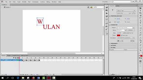 VIdeo tutorial singkat membuat teks bergerak pada Adobe Flash cs6
