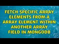 Fetch specific array elements from a array element within another array field in mongodb