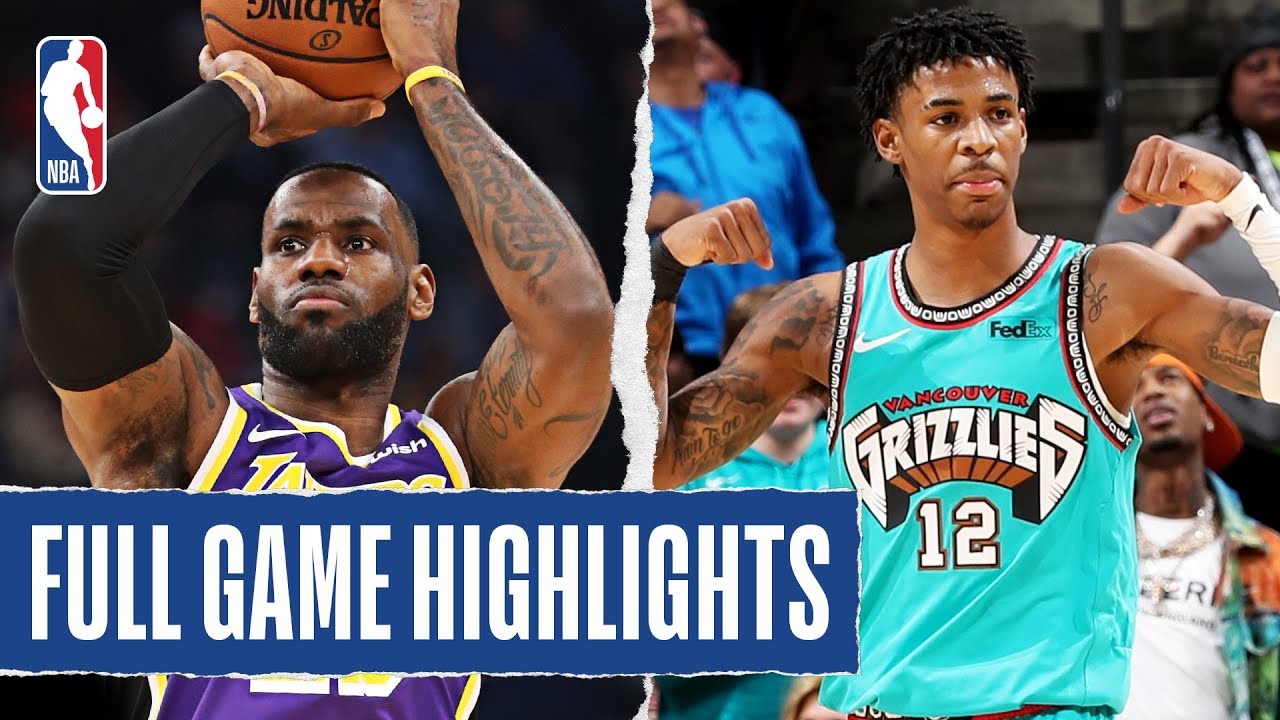 Lakers At Grizzlies Full Game Highlights November 23 2019 Youtube