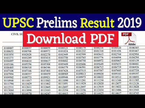 UPSC Prelims Result 2019 Released @upsc.gov.in, upsc Civil Services Prelims result 2019