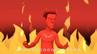 Caillou beats his chest and triggers air raid alarms in a lot of places/makes explosions/grounded
