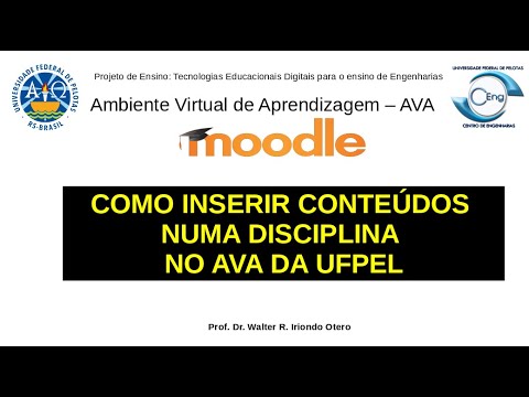 Inserir conteúdos no AVA Moodle da UFPel