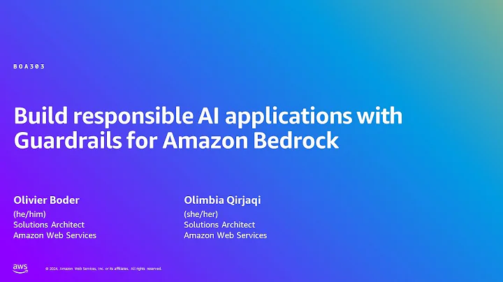 AWS Summit Berlin 2024 - Build AI applications with Guardrails for Amazon Bedrock (BOA303)