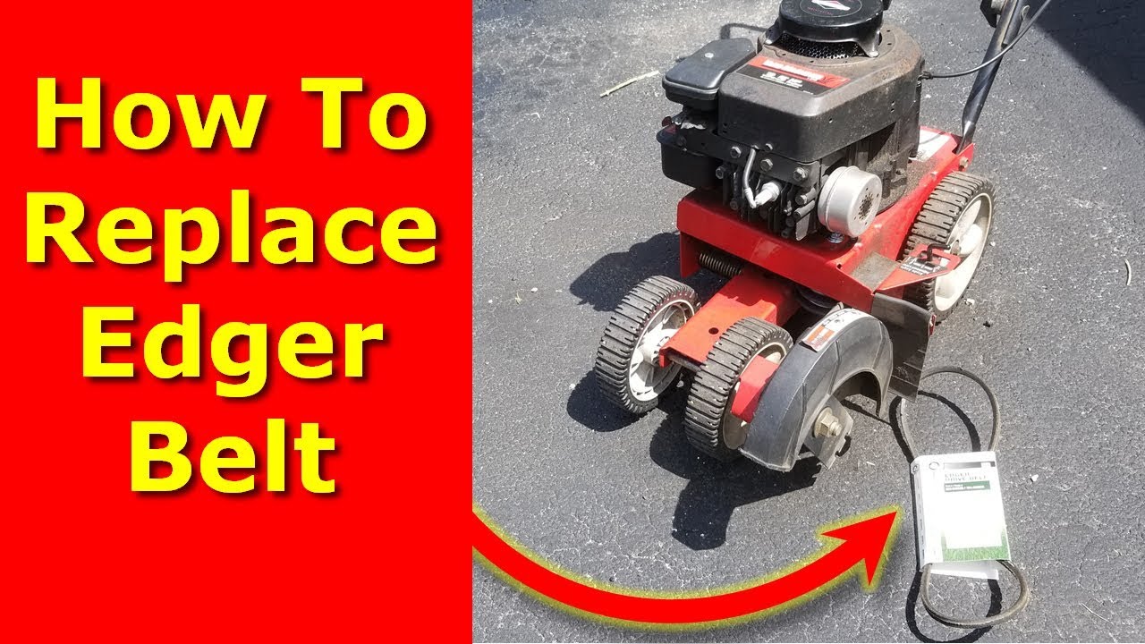How to Replace Edger Belt   Troy Bilt  Craftsman  Yard Machines