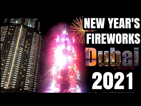 BURJ KHALIFA Fireworks 2021 Live Dubai New Year Eve Celebrating | Fireworks Show Live-Action Effects