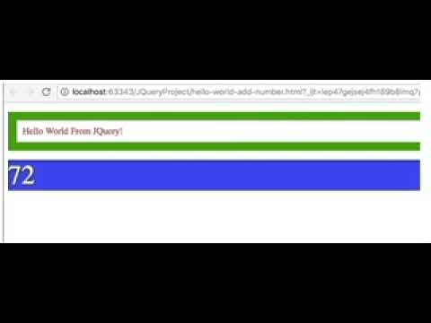 jquery hello world add number example - YouTube