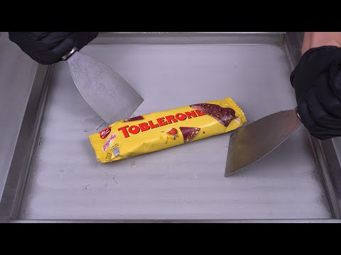 DAHA ÖNCE GÖRMEDİGİN RULO DONDURMA ( Toblerone Dondurma ile Rulo Dondurma ) ASMR