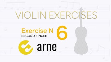 Violin exercise for beginners - No 6 - Second finger - arne