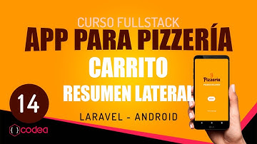 Diseño resumen carrito Lateral 14 Curso FullStack App para Pizzerías en Laravel y Android
