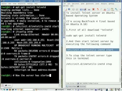 Telnet: Connecting from Windows to Linux through telnet