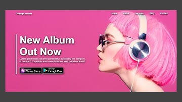How To Create A Music Website Using HTML CSS || Music Website in HTML & CSS