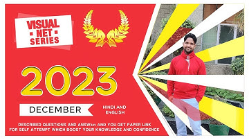 Solve Visual art paper 2023 - December | part- 1 | Visual Net Series | PYQ Net paper |