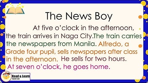 Developing Reading Power 3 l Exercise No. 6: The News Boy