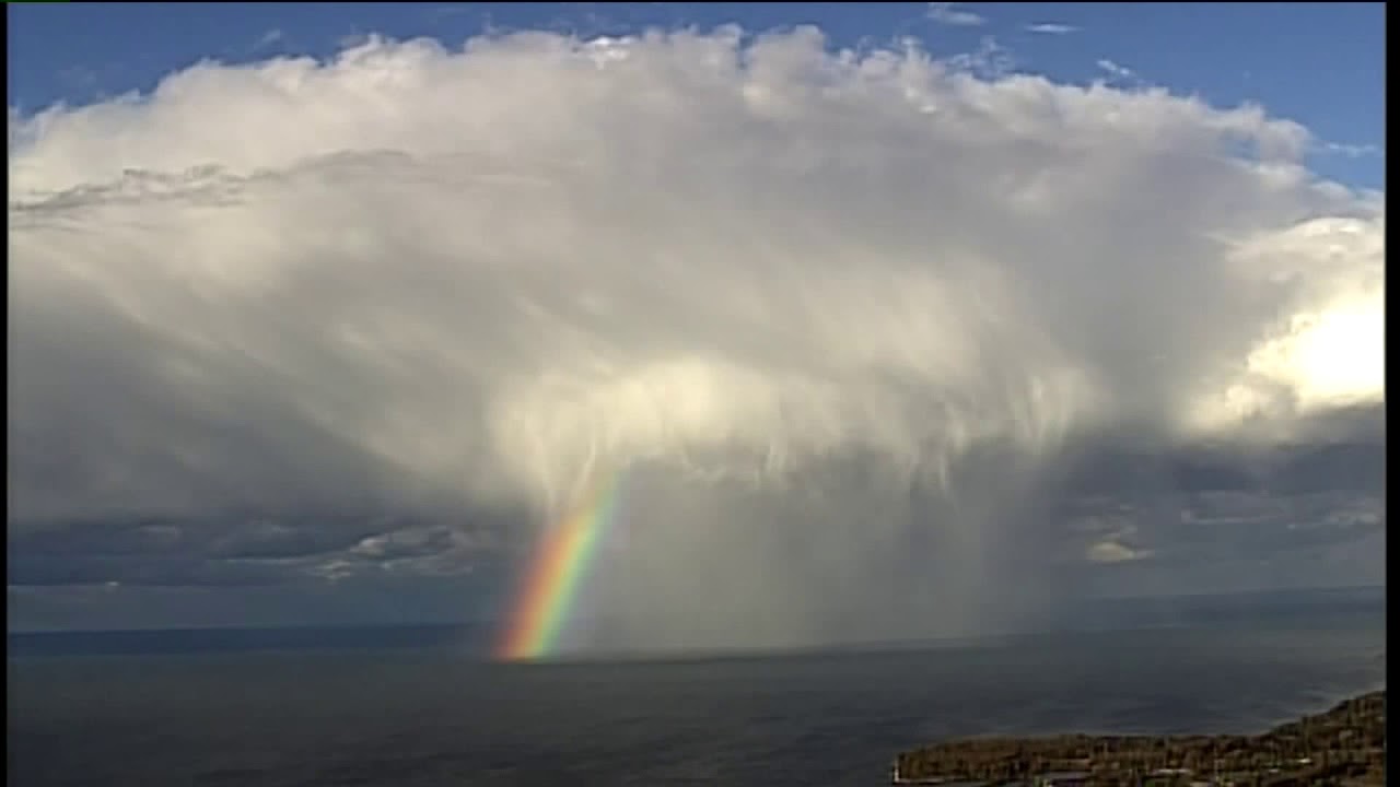 Skyfox Captures Rainbow In A Rain Cloud Youtube