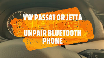 VW Passat or Jetta - How to Unpair / Delete Bluetooth Phone