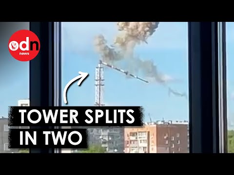 Видео: Terrifying Moment Russian Missile Collapses Ukrainian TV Tower