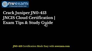 [UPDATED] Crack Juniper JN0-413 JNCIS Cloud Certification | Exam Tips & Study Guide