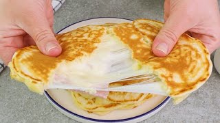 Savory pancakes: stuff them with ham and cheese to make them unique!