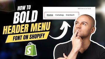How to bold the header menu font in Shopify