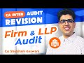 Llp firm audit  ca inter audit revision  ca shubham keswani air 8