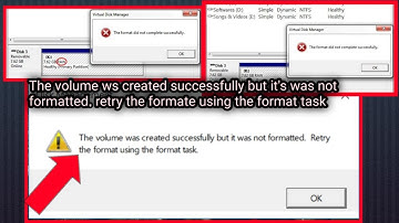 the volume was created successfully but it was not formatted😭😭