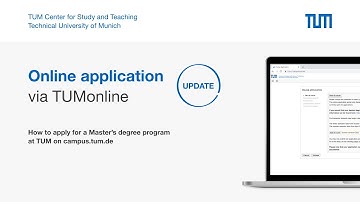 Online Application at TUM – Update | A TUMonline Tutorial