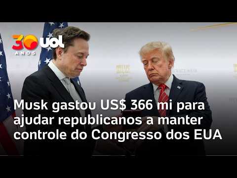 Elon Musk gastou US$ 366 milhões para ajudar republicanos a manter controle do Congresso dos EUA