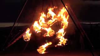 Tea equals two pie root el over gee - On Fire - Afrikaburn 2012 - Burning Pendulum Wave