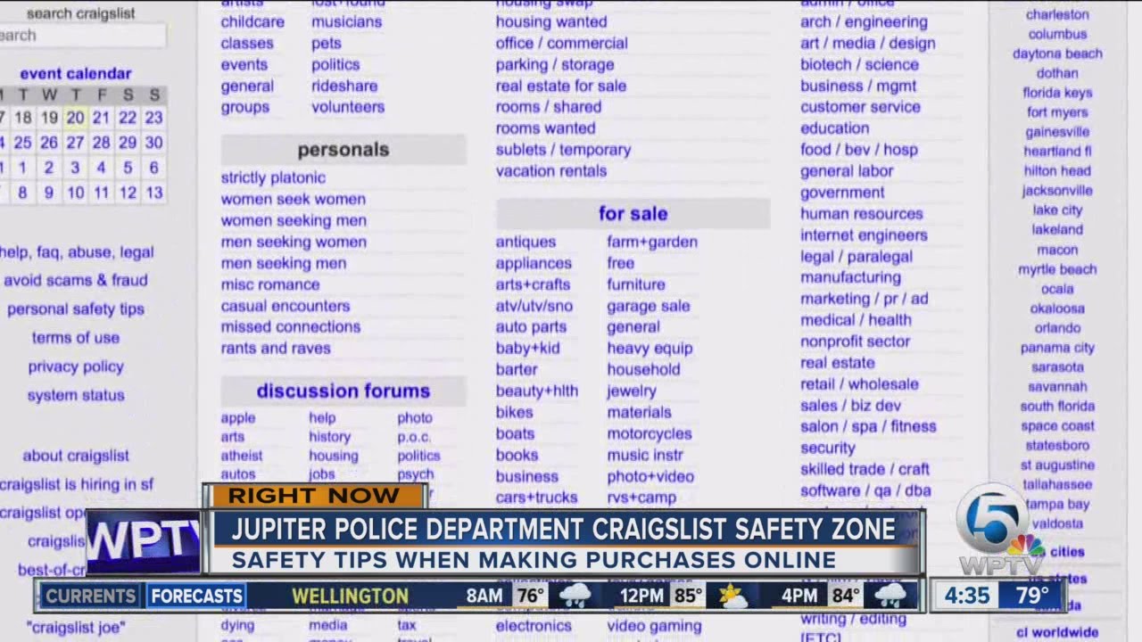 Jupiter Police Department Now A Craigslist Safe Exchange Zone