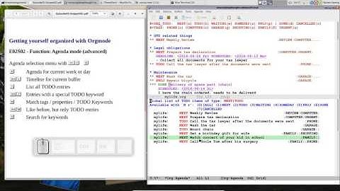 OrgMode E02S02: Agenda view (advanced)