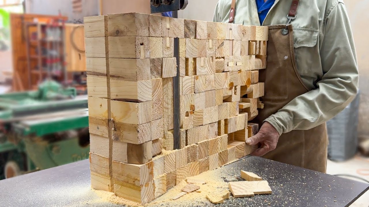Unique Interior Design Idea // Combine Scrap Pieces of Wood To Create ...