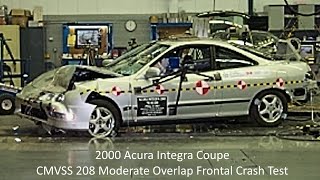 2000 Acura Integra Coupe CMVSS 208 Moderate Overlap Frontal Crash Test (25 Mph)