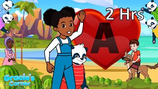 Letter A Song + More Fun and Educational Kids Songs | Gracie’s Corner Compilation