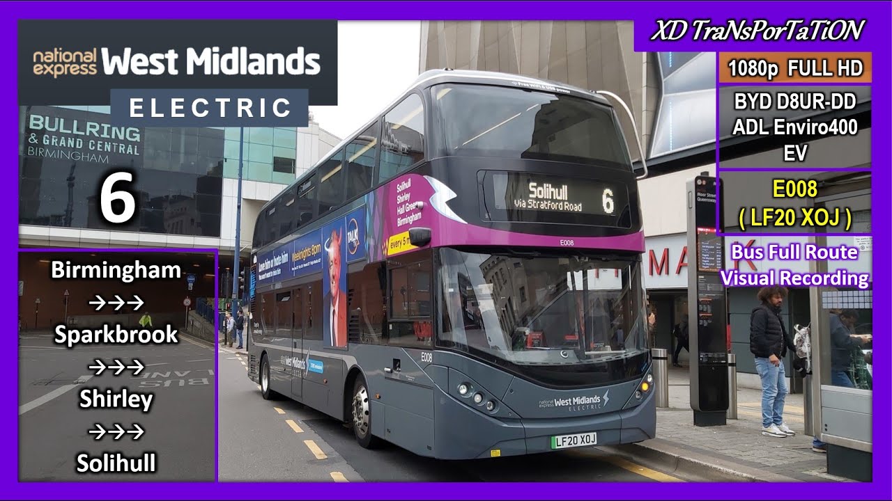 [National Express West Midlands] 6 ~ Birmingham, Moor Street Station ➝ Solihull Town Centre