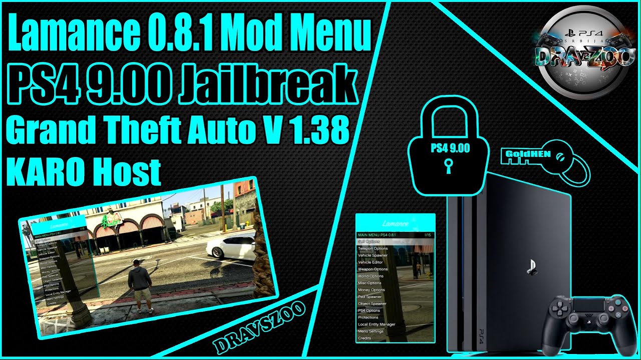 Testing WildeModz GTA 1.38 Mod Menu On Ps4 9.00 Jailbreak 