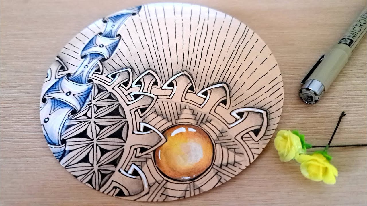 【Zentangle】2024禪繞畫#240||||隨繞.放鬆.舒壓.輕鬆畫. - YouTube