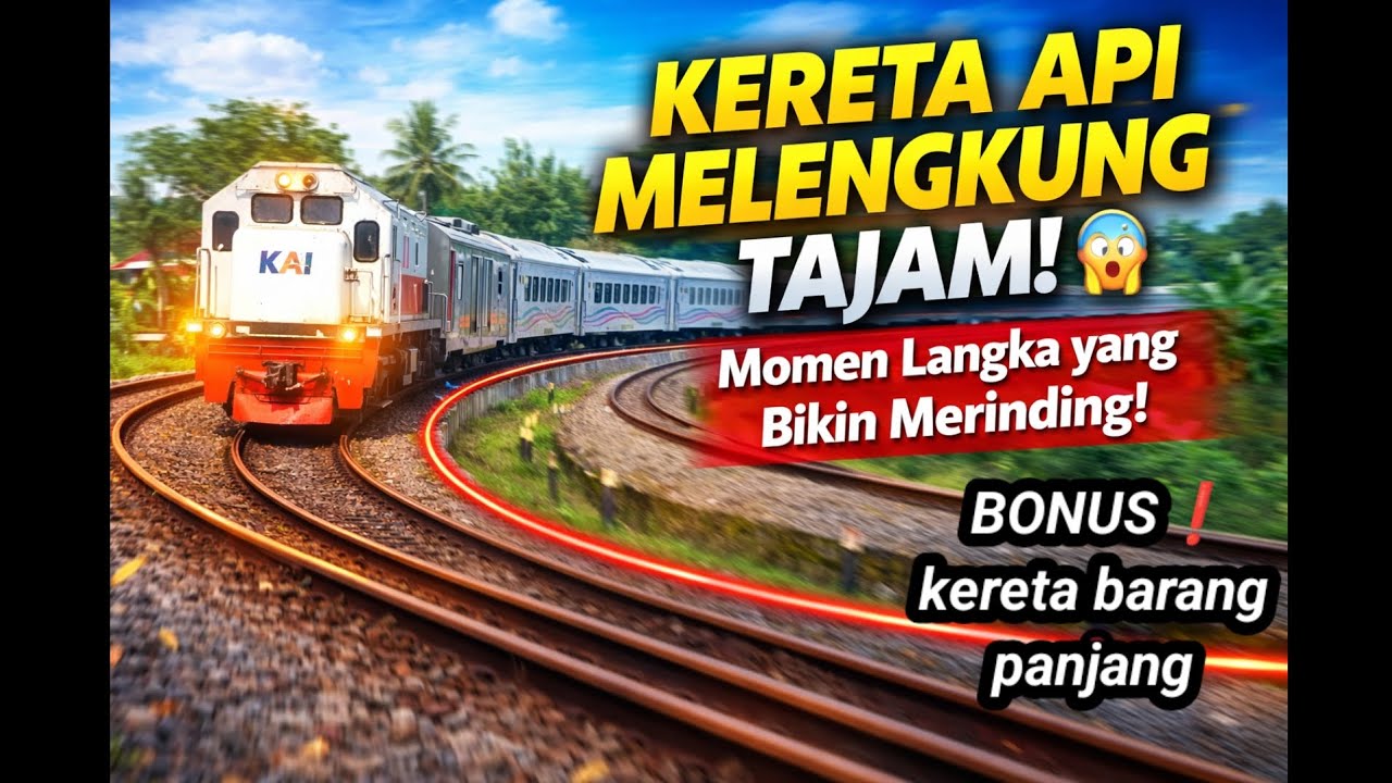 Menemukan ❗ Kereta Api di tikungan tajam || Momen langka 